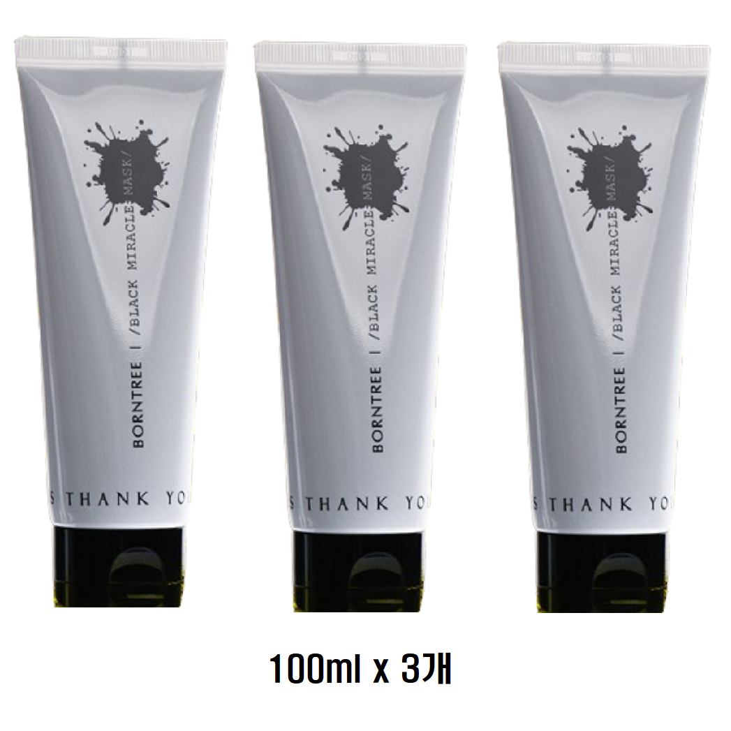 본트리 블랙 미라클 마스크 각질 블랙헤드 모공 팩 100ml  3개