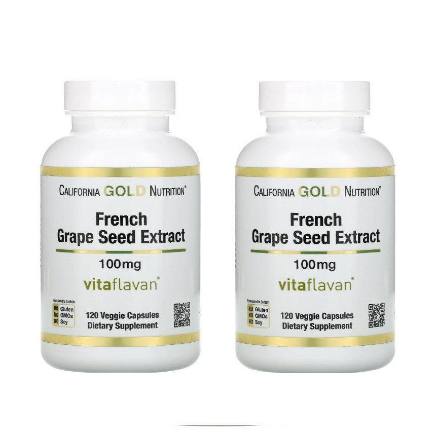 캘리포니아 골드 뉴트리션 프랑스산 포도씨 추출물 100mg 120베지캡슐 X 2통