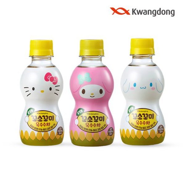 [산리오 패키지] 광동 꼬소꼬미 옥수수차 200ml 20입 (패키지 랜덤)