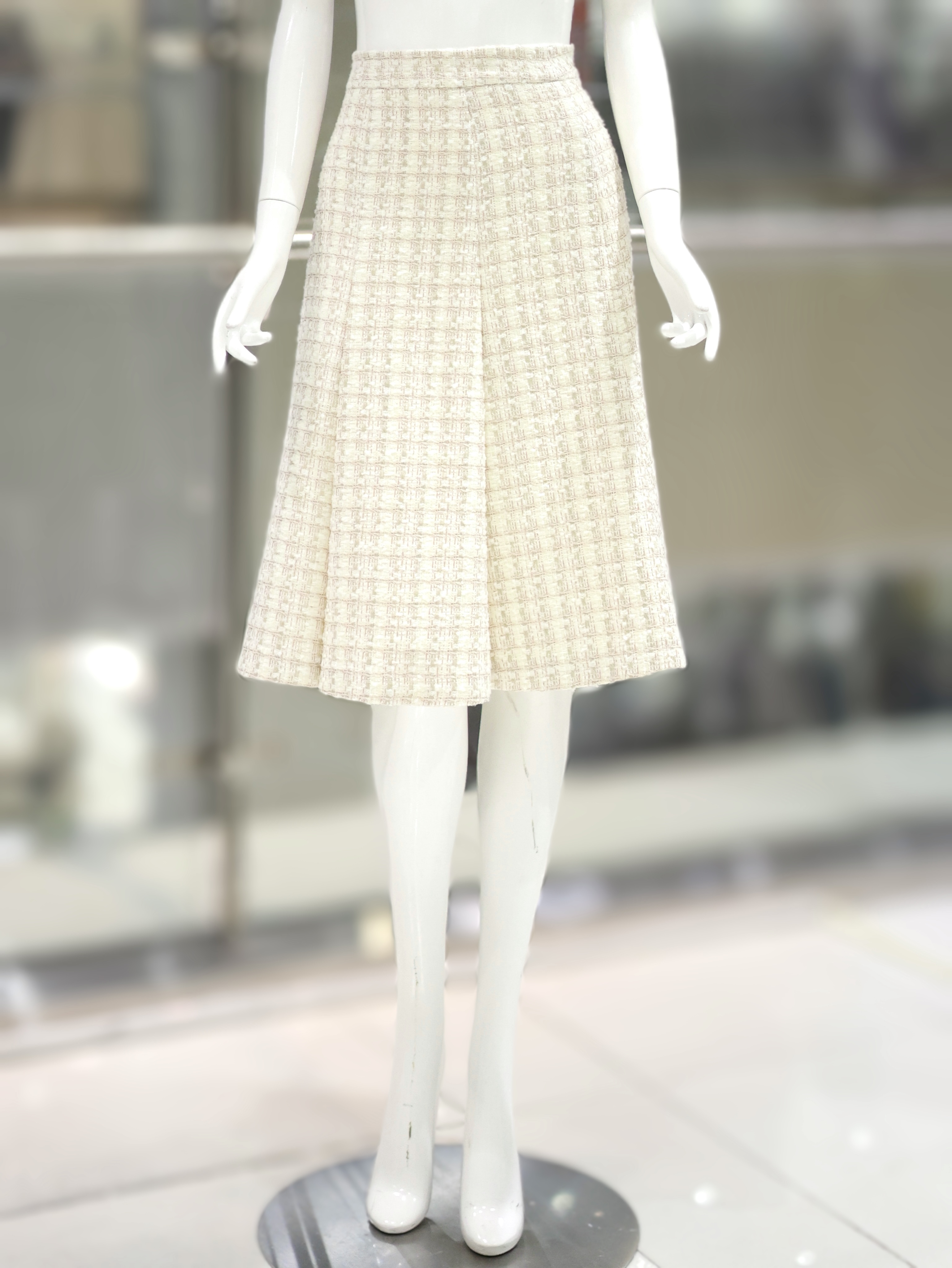 JJ지고트 플레어 트위드 스커트