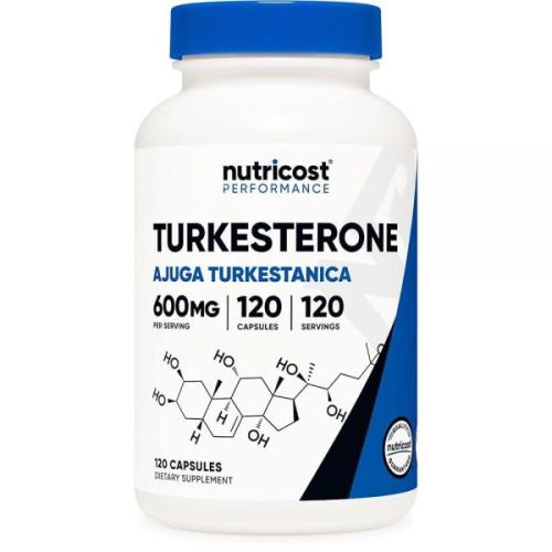 Nutricost Turkesterone 식이 보충제 600mg, 120캡슐 - 채식주의자, GMO 프리 글루텐