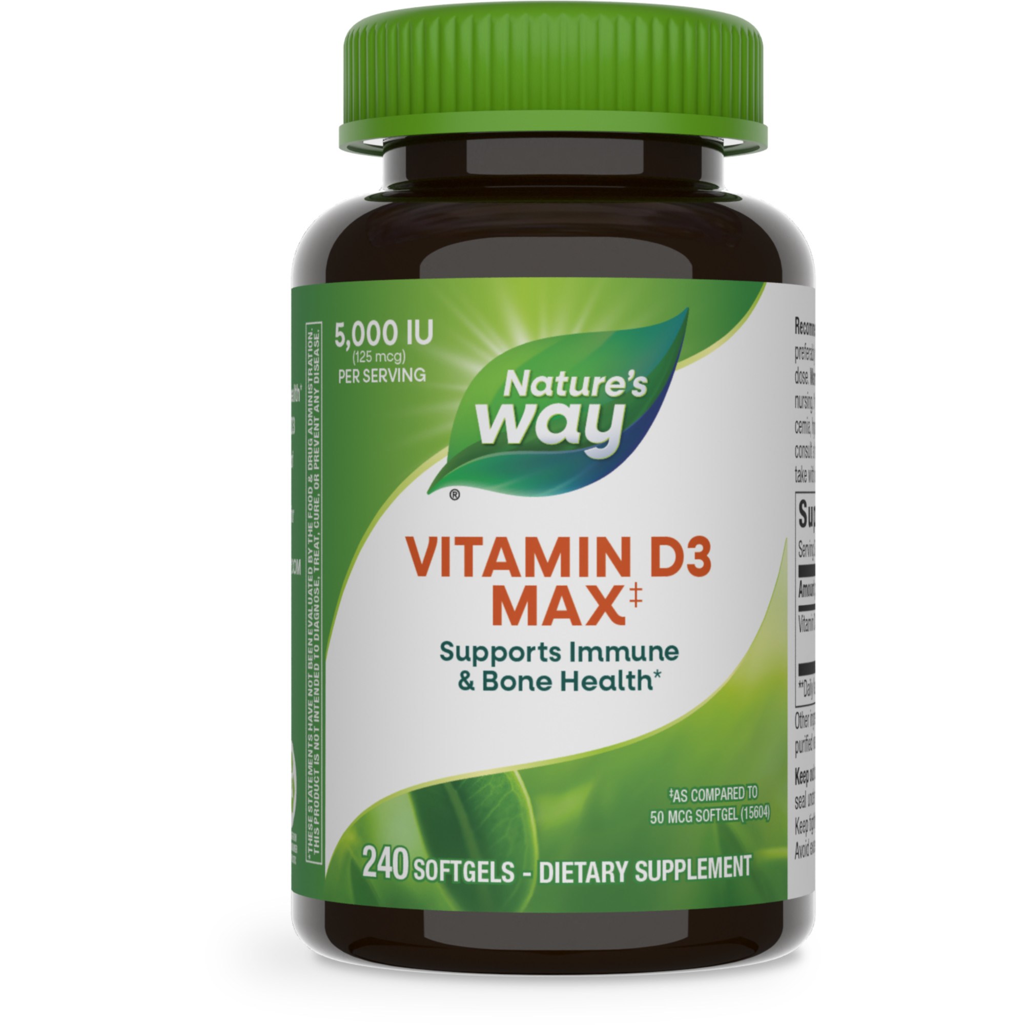 <b>네이쳐스웨이 비타민 D3</b> 125mcg 소프트젤 글루텐 프리 무설탕  240정  1개