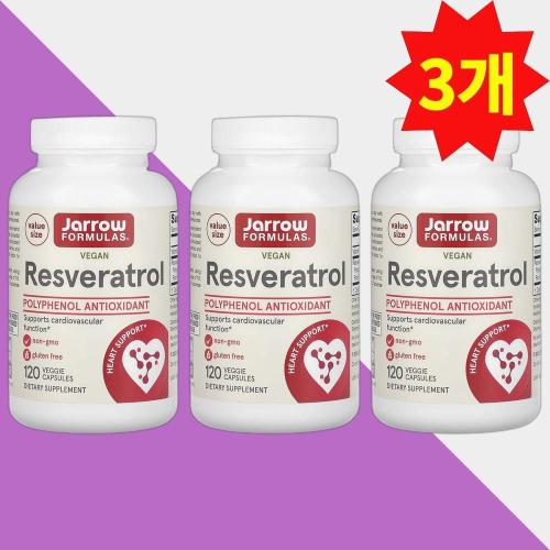 자로우포뮬러스 <b>트랜스 레스베라트롤 100mg</b> 120캡슐 Resveratrol 3개