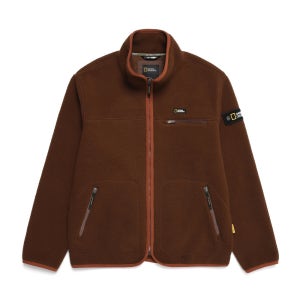 내셔널지오그래픽  N224UFJ940 코버스 하이넥 경량 플리스 집업 BROWN