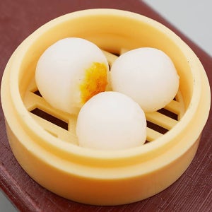 미니어쳐 나이웡바오 딤섬 모형 4cm 만두 덤플링 중식 음식모형 찜기 포함 인조 음식 전시 식품 분식 미니어처