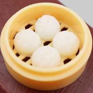 미니어쳐 소룡포 딤섬 모형 4cm 만두 덤플링 중식 음식모형 찜기 포함 인조 음식 전시 식품 분식 미니어처