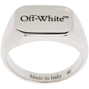 오프화이트 반지 OMOC079F24MET0027210 SILVER BLACK 남성 242607M147003