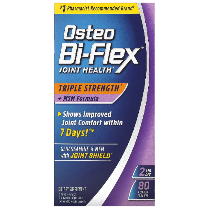 Osteo Bi-Flex 오스테오 바이 플렉스 <b>조인트 헬스</b>+<b>MSM</b> 포뮬라 80정 1병  1개