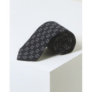 [마에스트로]  네이비 패턴 울혼방 넥타이 MANE2F102N2