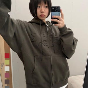 [나이스고스트클럽] 3STAR LOGO ZIP HOODIE_6colors(NG2EFUM480A) NG2EFUM480A