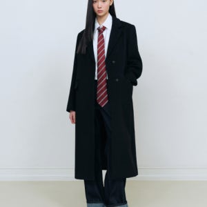 [무신사 스탠다드 우먼] 우먼즈 캐시미어 블렌드 체스터 롱 코트 [블랙] MWJCTBZ04-BK