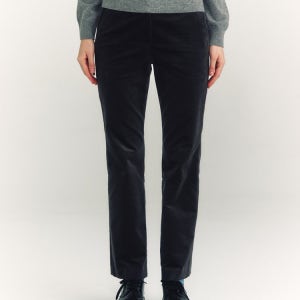 [헤지스 여성] [반값세일][코듀로이][부츠컷] 다크그레이 면혼방 팬츠 HSPA4D901G3