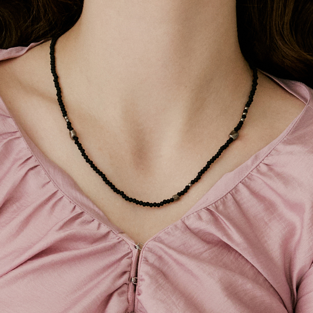 빈티지헐리우드 컬러 스톤 목걸이