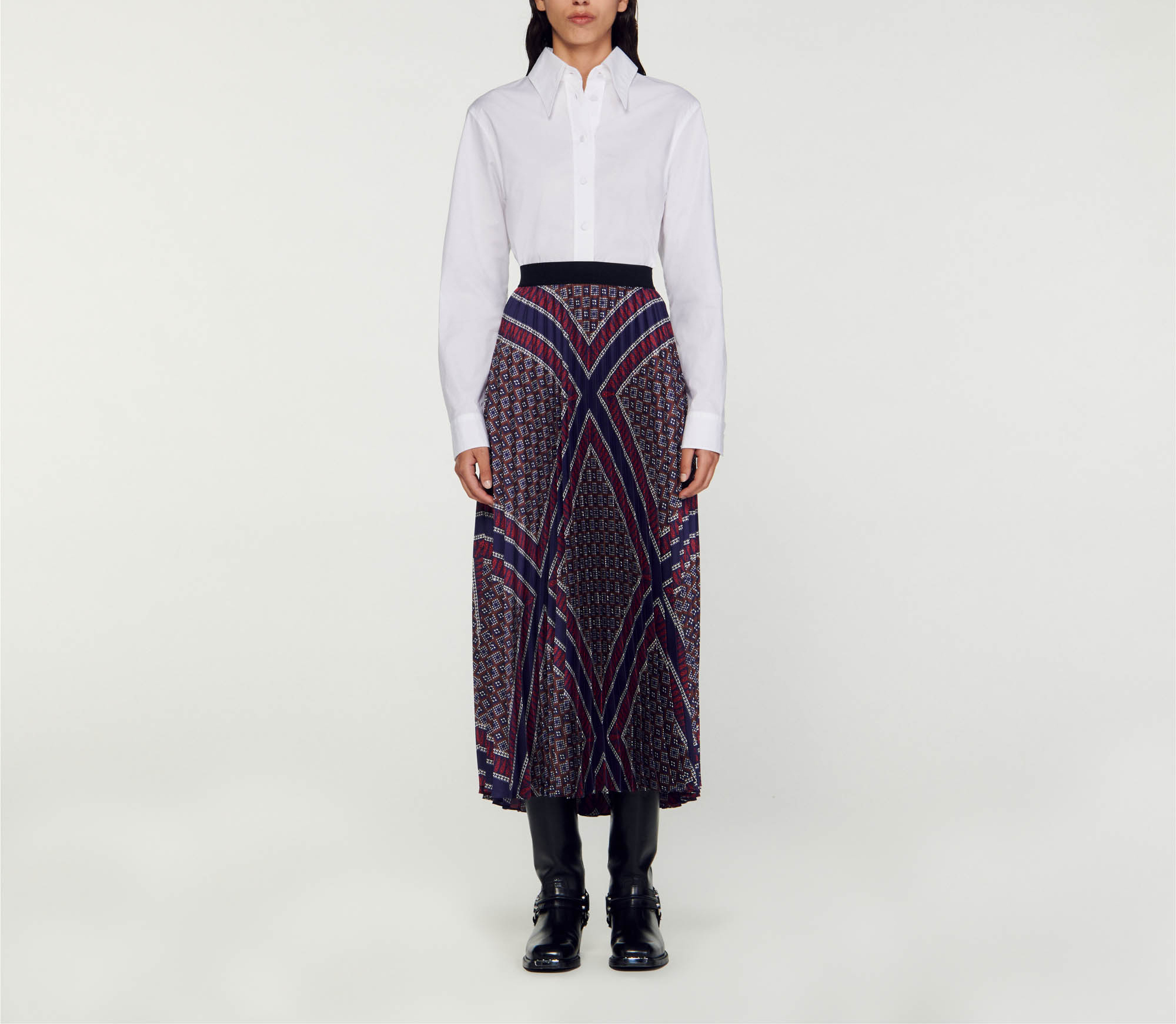 ミニスカート RONRON BIG DOT CANCAN RUFFLE PANTSKIRT GREY RR25APS4180GR RONRON DOT CANCAN RUFFLE LAYERED PANTSKIRT MELANGE GREY
