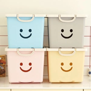 모던 이동식 해피박스 1P 블럭 장난감 정리 리빙박스 펜트리 다용도 수납