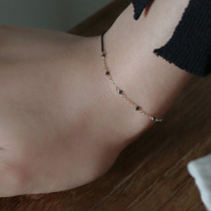 영글로우 14k Black Rough Diamond Bracelet