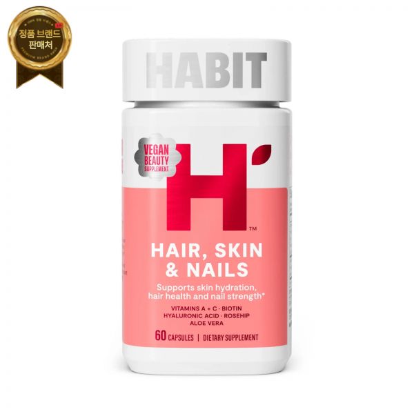 HABIT HABT 헤어 스킨&amp;네일 보충제 비타민 A&amp;C 비오틴 <b>히알루론산</b> Ve  1개  60정