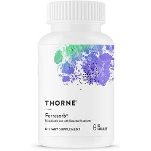 THORNE 토른 <b>Ferrasorb</b>-36mg 아이온+에센셜 뉴트리언트-60캡슐