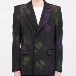 BLACK COLOR EFFECT SINGLE BLAZER MM6 블랙 컬러 이펙트 싱글 블레이저