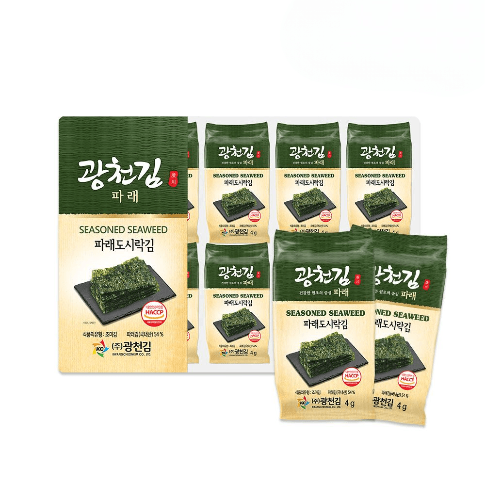 [광천김] 곱창김 도시락김 5g 16봉+16봉 (총 32봉)