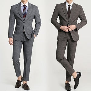 39872 클래식 마에스터 체크 정장