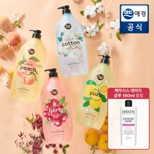 샤워메이트 [포토리뷰 300P][짐승용량🛒]샤워메이트 대용량 바디워시 1.2kg*3개 + 손상모 샴푸 180ml 증정