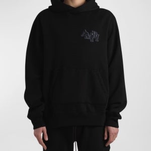 아미리 남성 로고 후디 Mens Staggered Logo Hoodie prod264380004BLACK