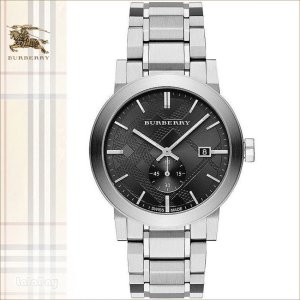 버버리 남성 시계 클래식 42mm 다크 그레이 체크 메탈밴드 BU9901 스위스 명품시계 BU9901