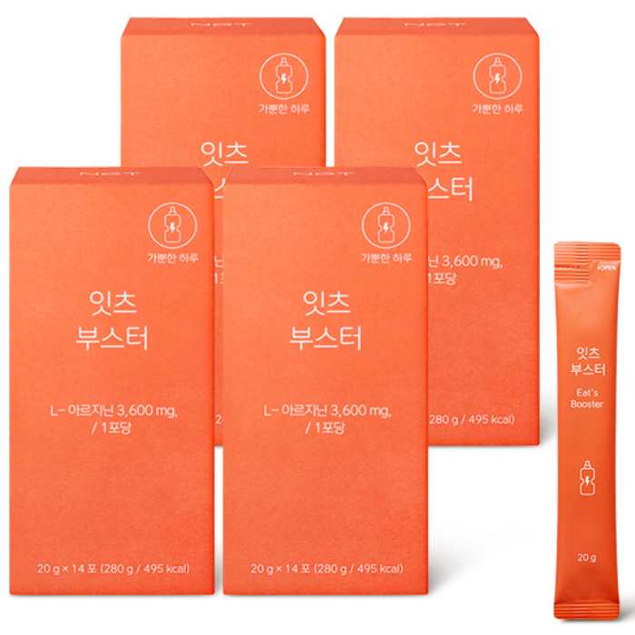 네츄럴굿띵스 NGT <b>잇츠 부스터</b> 아르기닌 에너지  4박스  280g