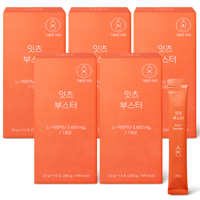 네츄럴굿띵스 NGT <b>잇츠 부스터</b> 아르기닌 에너지  5박스  280g