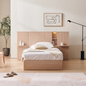 에몬스 루버온 LED 호텔침대 루버형 SS세트(사이드패널2, 매트별도)