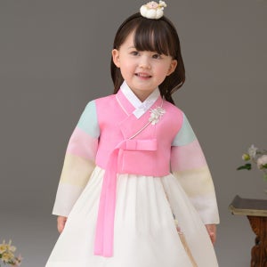 더예한복 유나색동 여아한복