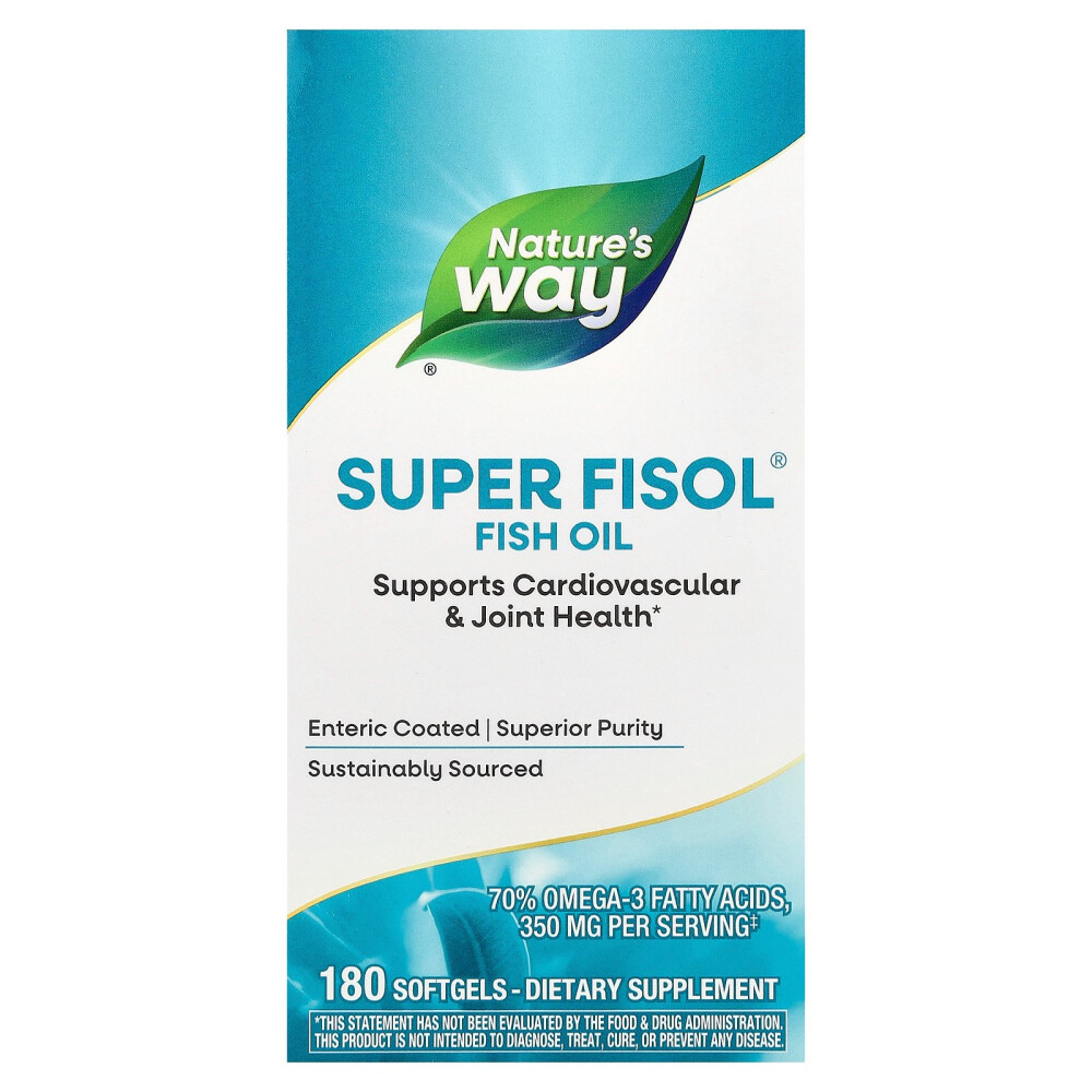 네이처스 웨이 Super <b>Fisol 피쉬 오일</b> 소프트젤 180정  1개