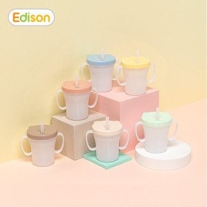 에디슨 에디슨 베이비 흘림방지 빨대컵 1+1 (색상선택)