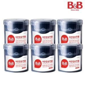 비앤비 (현대Hmall)비앤비 참숯 까만면봉150p 6입(순면100%/안심소재)