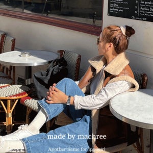 #매크리 R32 리버시블 무스탕조끼(브라운)