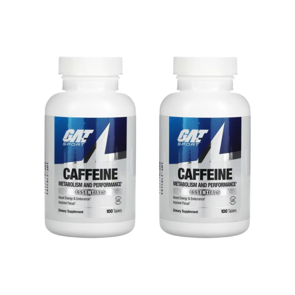 (2팩) <b>GAT</b> 가트 Caffeine 카페인 메타볼리즘 퍼포먼스 에센셜 <b>칼슘</b> 에너지부스트 100정  2개  100개