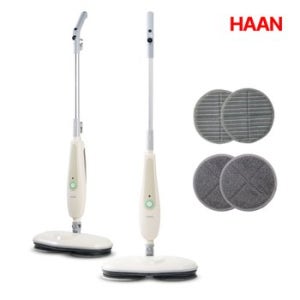 한경희 물걸레 스팀 청소기 TS10 고온 살균 트윈헤드 + 전용패드 4P