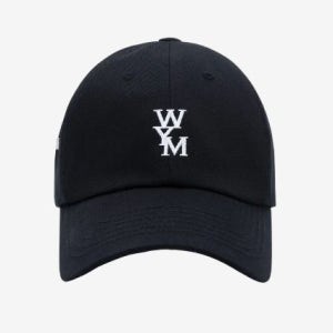 우영미 자수 로고 볼캡 블랙 W233AC51991B 23SS W231AC51991B