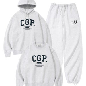 [코드그라피] [SET] [후드티 OR 맨투맨 선택] CGP 아치 로고 셋업_라이트그레이 CBDWUTH100MGCBDWUTL100MGCBDWUTP100MG