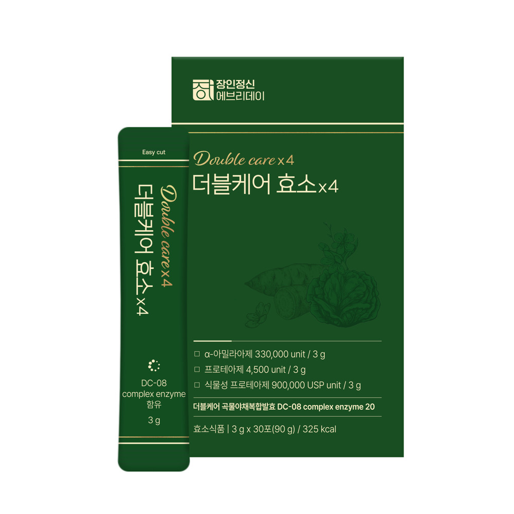 장인정신 에브리데이 더블케어 효소 X4  4박스  90g