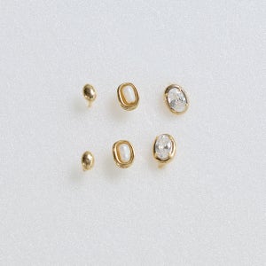 [레비쥬 필라소피] LB_Gold ellipse earring set LB_Gold ellipse earring set
