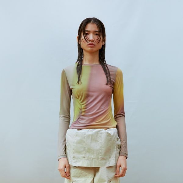 <b>써틴</b>먼스 Asymmetric Ruched Top