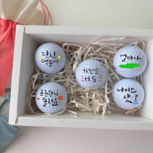 메세지 캘리그라피 골프공 세트 5구,6구, 캘리하트스튜디오(calliheart)