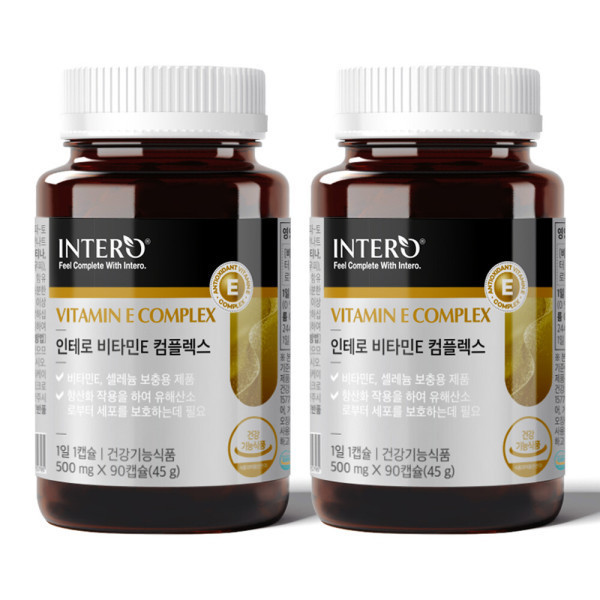 인테로 <b>비타민E 컴플렉스</b> 2개 (6개월분) 셀레늄 항산화 D알파