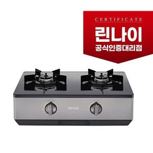 린나이 RT-1080IJ 린나이정품 2구 가스레인지 / AA건전지교체형 /골드실버