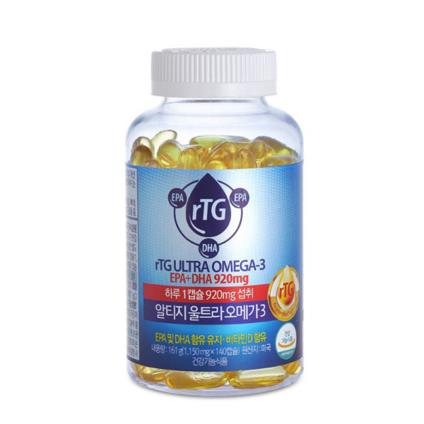 에스에취<b>컴퍼니</b> 알티지 울트라 <b>오메가3</b> 140 캡슐