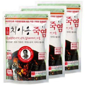 개암죽염식품 개암죽염 3회 치아용 죽염 250g  3ea 묶음 생활 미네랄 부안 청정 양치 가글 구운소금