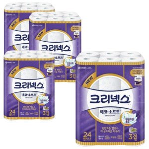 크리넥스 크리넥스 데코 앤 소프트 35m (24롤) 4팩