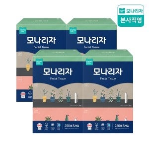 모나리자 모나리자 미용티슈 250매3입 x 4팩